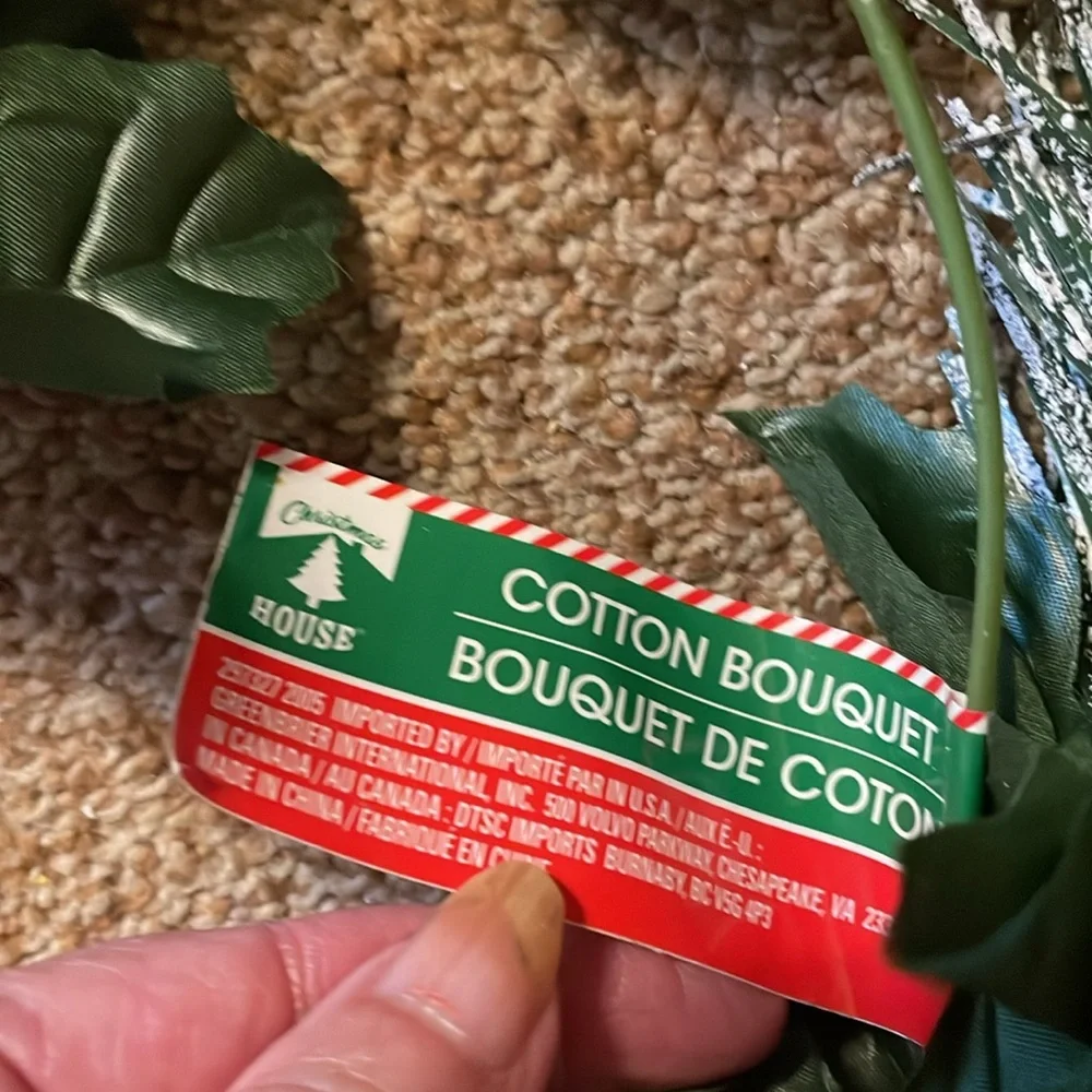2 Christmas Cotton Bouquets